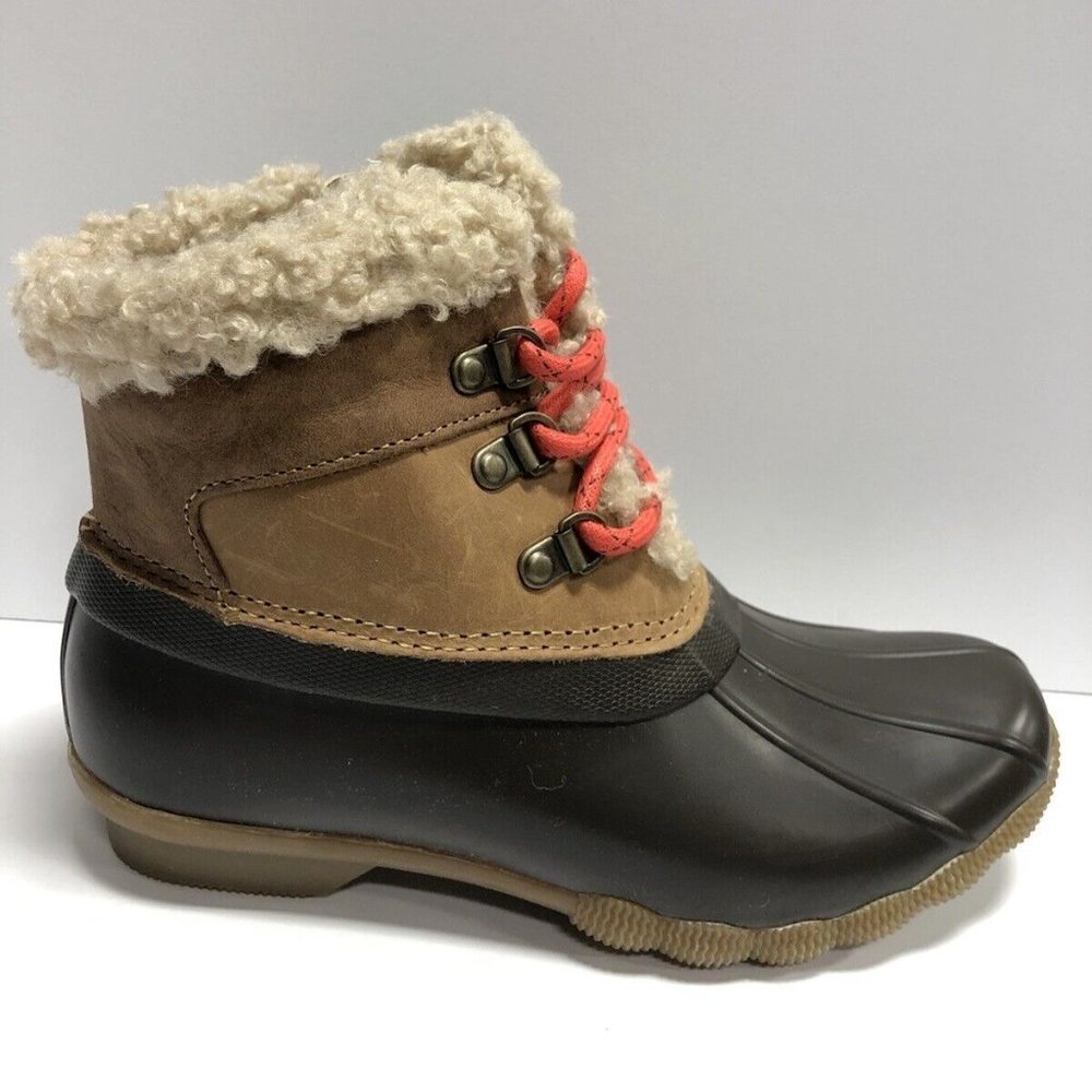 Sperry Women’s Saltwater, Brown Zip Boots, Size 5 M